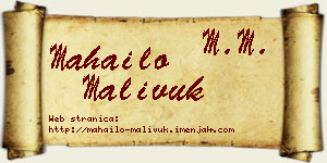 Mahailo Malivuk vizit kartica